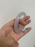 墨石斋 玉手镯天然少女款玛瑙玉髓手镯紫罗兰色A货冰种细条原色冰真品圆条白色细款送女生女友老婆 内径58-59【适合105-120斤】 实拍图
