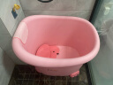 日康（rikang） 浴桶 婴儿洗澡盆 儿童洗澡桶新生儿游泳桶 0-12岁粉色 X1002-2 实拍图