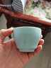 寻汝汝窑茶杯茶具单杯品茗杯陶瓷功夫天青色开片主人杯茶盏高档釉禅定 压手杯(大号)-可做主人杯- 95ml 一个装 实拍图