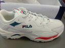 斐乐（FILA）男鞋跑步鞋轻便运动鞋情侣款男女透气慢跑鞋老爹鞋男子休闲鞋 微白/火红-WR 41 实拍图