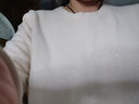 三枪（THREEGUN）新疆棉秋衣纯棉抗静电新疆棉透气男女士上衣打底保暖内衣棉毛衫 女浅藕红（上衣） M 实拍图