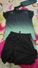 艾伦伯顿（Alen Botun）运动套装男羽毛球服健身速干夏季冰丝田径训练T恤网球服球衣跑步 黑绿套装【速干 透气】 L【体重115-130斤宽松】 实拍图