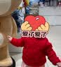 圣芙恺（CEFREKAY）儿童毛衣加绒加厚中大女童保暖婴幼儿男宝宝韩版手编羊毛衫毛线衣 红色 90 cm 实拍图