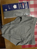 三枪内裤男纯棉高腰宽松透气亲肤男中老年罗纹全棉裤头三角裤[3条装] 浅麻灰+浅麻灰+浅麻灰 XL 实拍图