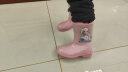 迪士尼儿童雨鞋女童雨靴小学生胶鞋宝宝水鞋女孩公主爱莎中小童雨具套装 22088款 爱莎粉色 28码 内长18cm 实拍图