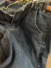 真维斯（JEANSWEST）牛仔裤女2024夏季高腰阔腿裤垂感时尚宽松女士长裤子女深蓝色S 实拍图