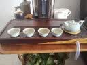 从简整块黑檀木茶盘家用排水式实木茶台小号原木功夫茶具托盘简约茶海 黑檀木观景：55*25*5cm 实拍图