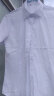 佐马仕短袖衬衫女工装衬衣女士商务休闲修身职业装女装夏季工作服正装 方领纯白色DN2655 L/37码（100斤-110斤） 晒单实拍图
