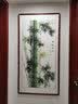 悠弦竹子挂画客厅竹报平安玄关装饰画手绘竖版字画走廊过道国画水墨画 竹报平安 画框83*163厘米 实拍图