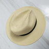 Mr DUCK匠人手工编织帽 白色巴拿马草帽男女礼帽 大帽檐大头围防晒遮阳帽 MS196236K-卡其色 (意式织带大边) M（适合56-58cm头围） 实拍图