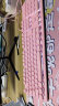 前行者真机械手感蒸汽朋克键盘鼠标耳机三件套装台式电脑办公笔记本外接有线游戏网吧吃鸡薄膜静音键鼠 粉色白光(复古版)键盘+粉鼠标 实拍图