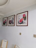 紫腾随轩新中式牡丹花开富贵装饰画客厅餐厅背景墙画卧室床头挂画壁画 图20 60*60cm红木色实木框 实拍图