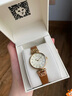 安妮克莱因ANNE KLEIN欧美AK手表女学生小表盘复古石英腕表圆盘轻奢运动腕表 皮革表带米色表盘10-9442CHHY 实拍图
