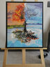 史历克 数字油画diy填色油画 树木的四季现代简约减压手工涂色画 FZ-801 40*50cm 彩布(要自己涂色) 实拍图