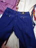 AEMAPE苹果纯棉秋冬季牛仔裤中老年高腰深裆宽松直筒爸爸装百搭加绒长裤 （厚款）D款#深蓝色 34 (2尺7) 实拍图