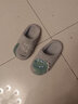 俞兆林 儿童棉拖鞋 男女童亲子秋冬季保暖毛绒拖鞋宝宝防滑软底家居室内成人棉鞋子 灰色小恐龙 210 实拍图