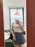 蔓尔依（MANERYI）连衣裙女夏季2024年新款韩版小个子显瘦牛仔短裙子百褶裙时尚套装 上衣+短裙 M 晒单实拍图