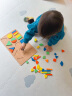 马丁兄弟 15孔形状配对板蒙氏早教玩具儿童手抓板嵌板一岁宝宝玩具 实拍图