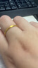 中国黄金（CHINA GOLD）古法素圈黄金戒指女足金情侣对戒三生三世指环520礼物送老婆女友 【古法】单戒 16号 0.5g 实拍图