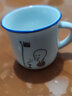 畅印 陶瓷小茶杯带把杯单杯主人杯子怀旧复古功夫茶具迷你仿搪瓷杯 禅师 实拍图