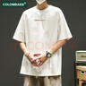 Colombass纯棉短袖t恤男夏季日系宽松ins潮牌字母印花男士休闲重磅半袖体恤 绿色(精梳棉升级款) XL/180(建议145-160斤) 实拍图