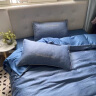 宫森轻奢品牌床上四件套夏季水洗床品床单床笠款被套 芬妮-香槟粉 1.8m床床单款四件套-适用200x23 实拍图