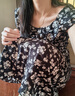 妙奕嘉法式碎花连衣裙纯欲裙子夏天女装2025新款长裙显瘦遮肚子小个子 【黑色】荷叶边碎花背心连衣裙 M 【建议90-100斤】 实拍图