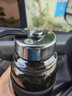 屋明几净玻璃杯水杯便携超大容量家用耐热单层带盖透明随手杯带杯套泡茶杯 1200毫升（常规款）黑色 实拍图