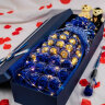 费列罗巧克力花束礼盒装520礼物情人节送男女朋友老婆闺蜜生日礼物 蓝色19颗巧克力+11朵香皂花 实拍图