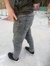 古先森小脚牛仔裤男宽松直筒裤迷彩翻边男士束脚裤春秋季新款休闲长裤子 蓝色 31 【125-135斤】 实拍图
