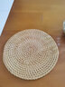 半物生活餐垫隔热垫手工编织藤编碗垫创意餐桌垫盘子垫锅垫茶杯垫家用垫子 20cm6个套装带收纳筐 实拍图