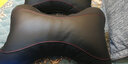 Circle Cool 牛皮汽车头枕护颈枕 车上抱枕座椅靠枕腰靠垫小车用头层牛皮枕头 牛皮颈枕 黑皮红线 2个 实拍图
