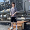 花花公子短袖T恤男士套装夏季薄款休闲短裤子男五分裤运动透气半袖衫男装T A3-07/DK-6118短套装灰色 L 实拍图
