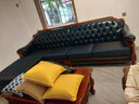 格澜帝尔（growdear）沙发美式古典皮艺沙发实木牛皮组合奢华客厅家具转角沙发脚凳 四人位（可换皮布颜色） 实拍图