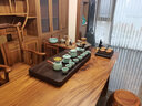 哈骆顿（HALODN）实木茶盘茶台功夫茶具家用茶托盘特大号柚木排水式简易沥水茶盘 柚木-黑檀木纹80*40*+六重大礼 实拍图