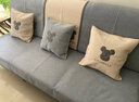 钟爱一生刺绣雪尼尔沙发垫套装四季通用沙发罩套巾防滑盖布定制沙发坐垫子 雪尼尔 闪电熊-深灰色 110cm*210cm 实拍图