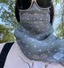 上海故事100%桑蚕丝防晒面纱女春夏防晒真丝口罩薄款透气遮阳护颈丝巾 实拍图