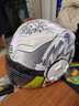 FASEED法赛德摩托车头盔踏板男女士双镜片四季半盔特大码729安全帽 太阳灰白，送【蚁人手套+头套】 L(57-58)头围 实拍图