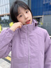 BRELRMON加绒风衣外套男女韩版防风保暖单层软壳冲锋衣工装风夹克文艺上衣 9930S香芋紫-女【纯色】 XL 实拍图