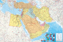 中东地图挂图 折叠图 大尺寸（1496mm*1068mm 折贴两用 盒装 中外文对照）世界热点国家地图 实拍图