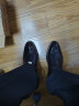 卡帝乐鳄鱼（CARTELO）男鞋商务正装鞋职场低帮潮流系带单皮鞋子男2057 黑色增高 42 实拍图