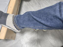 酷万大码牛仔裤男美式复古宽松直筒裤加肥加大胖子阿美咔叽哈伦长裤子 蓝色JJD586 42 码【230斤左右】 实拍图