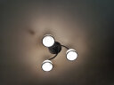 梵双餐厅吊灯三头简约现代创意个性饭厅灯房间灯新款北欧卧室灯具 3头直径50*22CM* 配LED暖光9W灯泡 实拍图
