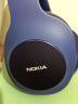 诺基亚 (NOKIA) E1200 无线蓝牙耳机头戴式重低音音乐运动游戏降噪耳麦苹果安卓手机通用超长续航碧琼蓝 实拍图