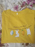 欧妤短袖t恤女2025夏季女装新款韩版宽松休闲体恤女上衣打底衫 黄色晾娃娃+粉色夏之味 3XL 建议130-145斤 实拍图