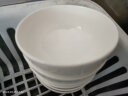 京东京造骨瓷家用4.5英寸饭碗可微波炉使用陶瓷碗易清洗收纳 6只装 纯白 实拍图