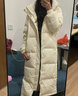 鸭鸭（YAYA）羽绒服中长款男女同款冬季2022年新款过膝加厚极寒情侣冬装外套LW 米色 S 实拍图