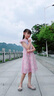 拙拙猪女童夏装连衣裙2025新款儿童装汉服女孩夏季洋气网红蕾丝旗袍裙子 粉色 140码适合身高125cm-135cm 实拍图