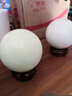 豪金聚 夜明珠夜光球  超亮原石发光水晶玉石球单珠客厅办公室摆件 天然 夜明珠8cm（绿荧光）+底座 实拍图