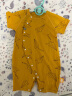 Aengbay昂贝 婴儿连体衣夏装宝宝衣服短袖幼儿纯棉薄款哈衣新生儿睡衣 黄色飞机 80cm 实拍图